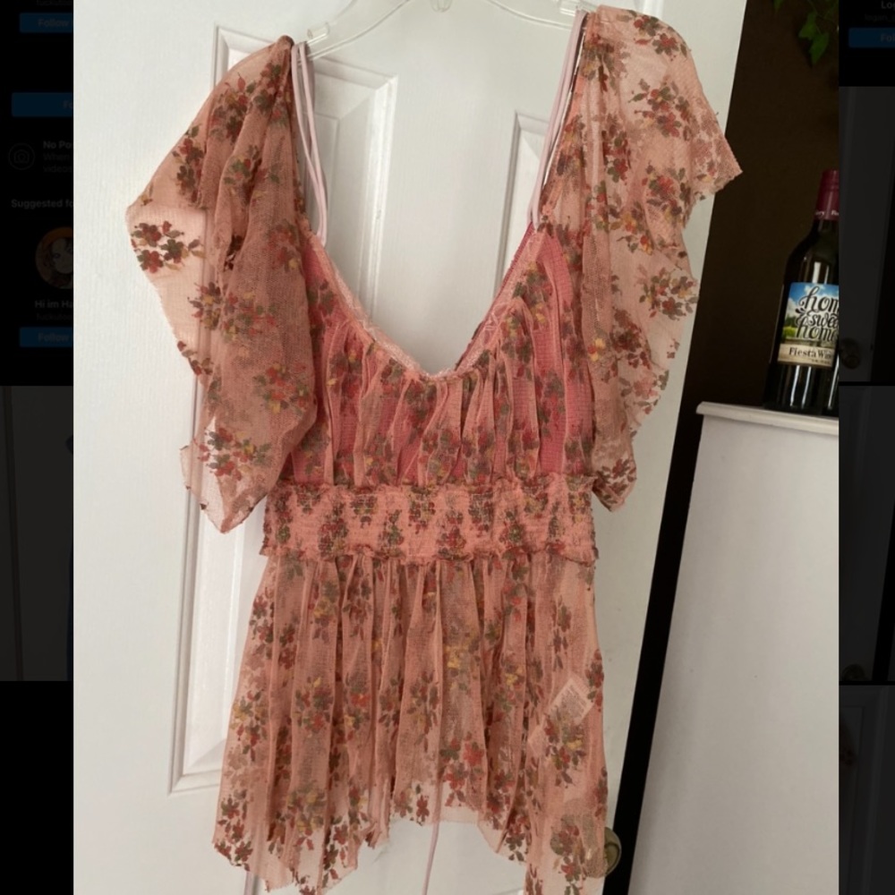 Free people flowy multicolored top